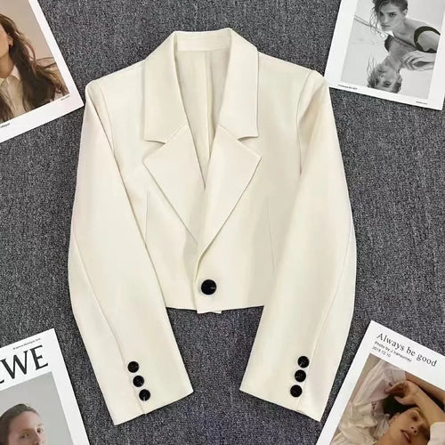Women's Spring and Fall New Fashion Loose Solid Color Short Suit