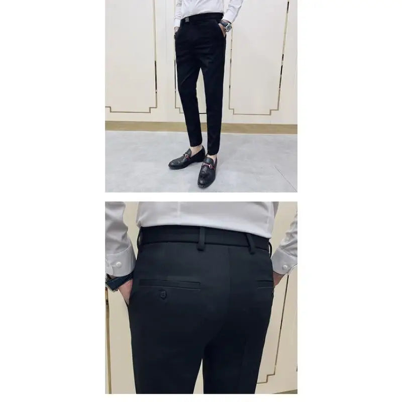Size 28-36 Men Ankle Length Pants Spring Autumn  Casual Slim   Long