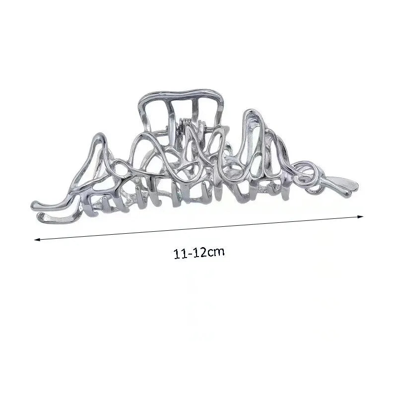 Large Metal Hair Claw Clip Irregular Hairpins Punk Style Hair Claws
