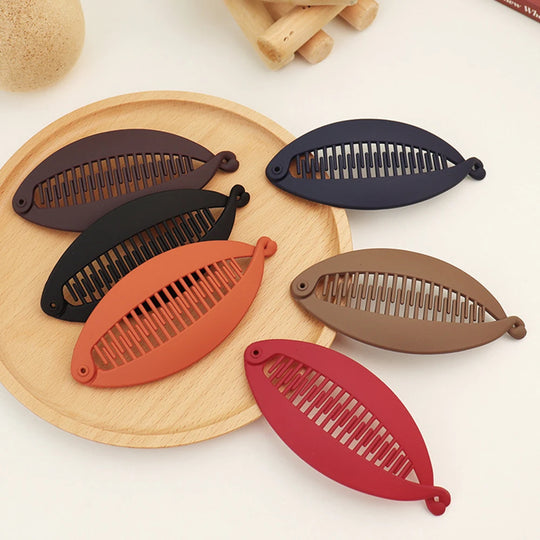 Matte Fish Shape Hair Claw Clips Ponytail Holder Hair Jewelry Twist