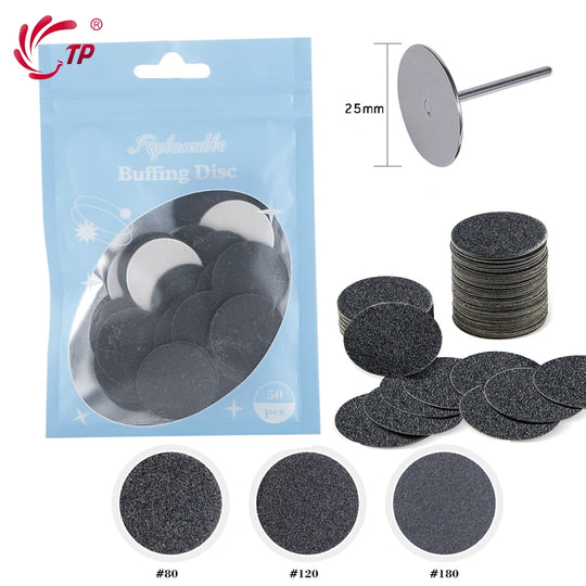 TP 50pcs Discs Pedicure Tools Foot Care Files Dead Skin Callus Remover