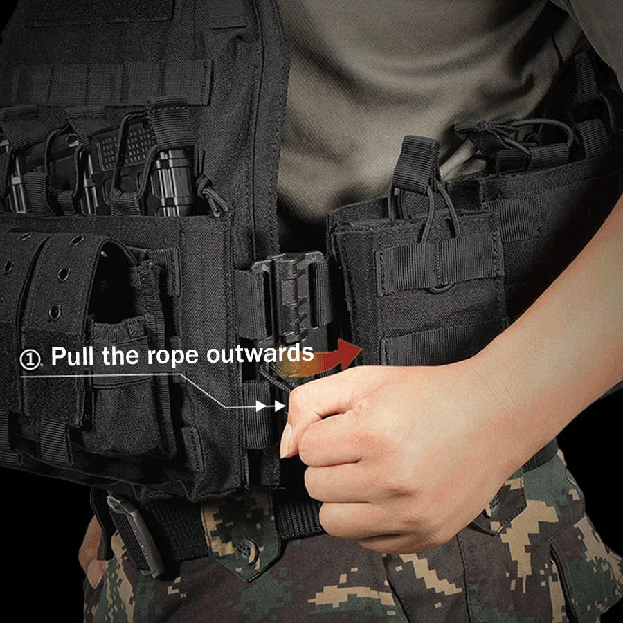 Quick dismantling tactical training vest outdoor CS protective equipment combat vest camouflage suit