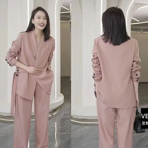 Women's Spring Autumn New Casual Suit Jacket Matching Set Korean
