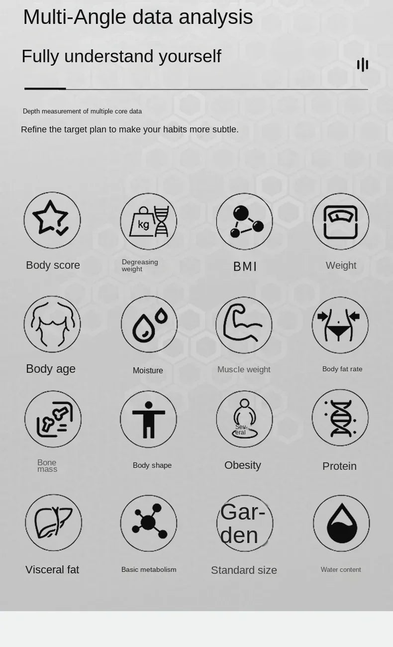 Smart with smart APP synchronized weight scale bathroom digital scale Bluetooth body fat scale body composition analyzer