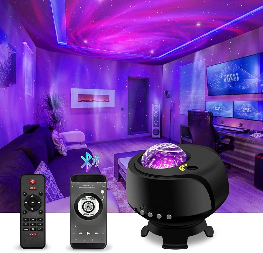 New Color Changing Nebula Aurora Starry Sky Music Star Galaxy Projector Night Light For Home Party Bedroom Gifts