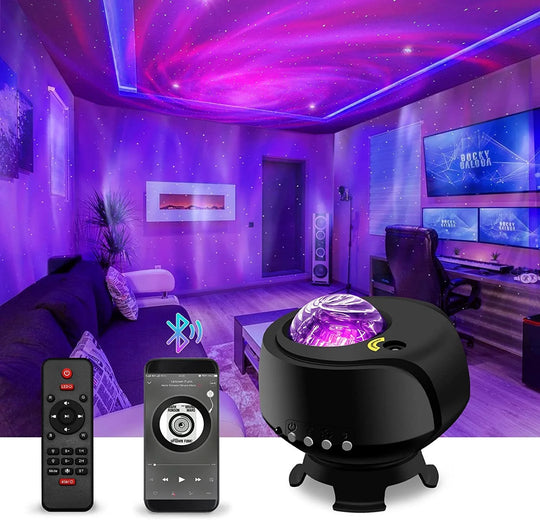 New Color Changing Nebula Aurora Starry Sky Music Star Galaxy Projector Night Light For Home Party Bedroom Gifts