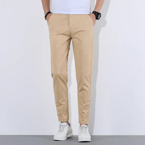 HIQOR Man Pants 9 Colors Mens Casual Long Pants Summer Thin Cotton