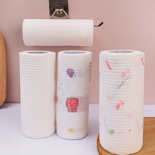 50/100pcs A Roll  Dish Cloth Disposable Rags Non -woven Rag Home Kitchen One-time Dishrag Universal Car Wipe Shoe Cleaning Wipes
