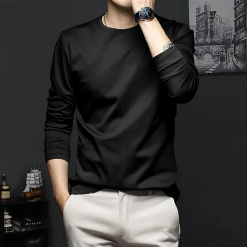 Autumn New Promotion Ice Silk T-shirt Men's Korean Casual Versatile
