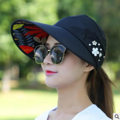 Sun Hat Summer Shade hHt For Women Foldable Sun Protection Beach Large