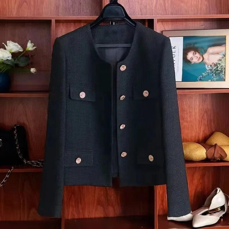 Spring Autumn Women's Blazers 2024New Elegant Slim Cropped Streetwear