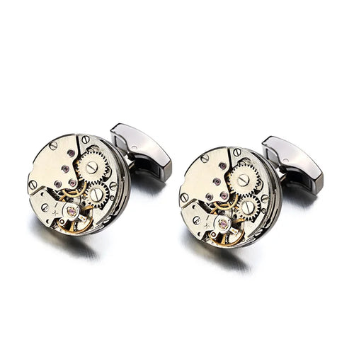 Brand Designer Watch Movement Cufflinks For Mens Business Wedding