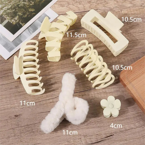 2/3/4Pcs Headwear Set Women Fashion Claw Clip Coffee Black Acrylic