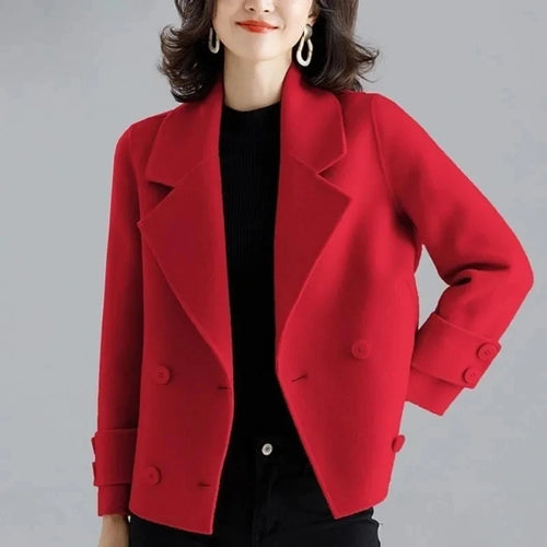 New Double-Sided Wool Coat Women's Short High-End Casual Tweed Suit
