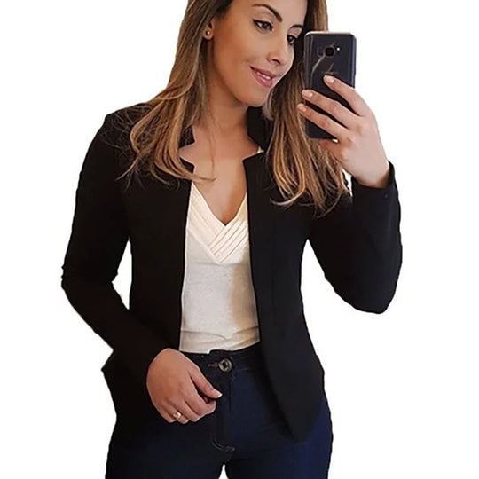 Women Thin Black Blazers Suit 2024 Female Spring Blazer Jackets Long