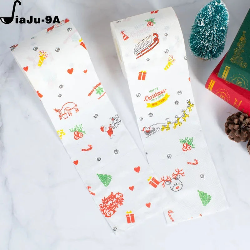 Christmas Toilet Roll Paper Home Santa Claus Bath Toilet Roll Paper