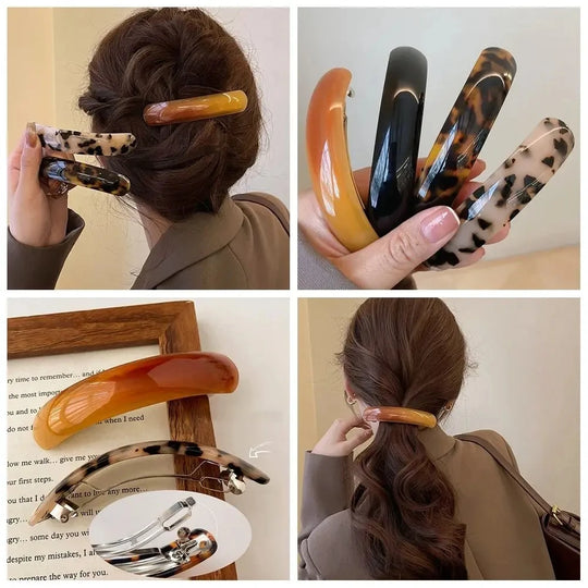 High Quality Chic Hair Clip Spring Clip for Girl French Large Hairpin