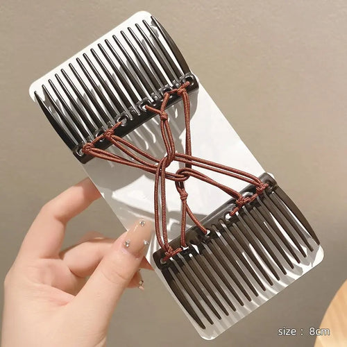 Vintage Creative Magic Hair Comb Elastic Rope Disc Hair Clip For Women