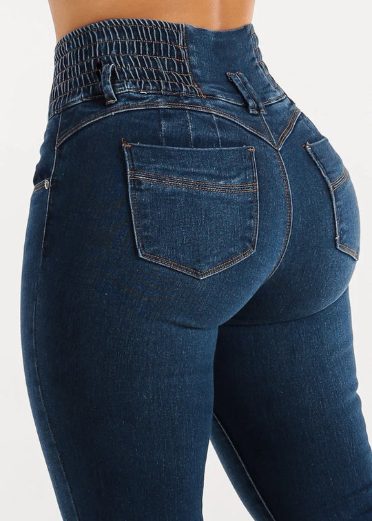 Jeans Pencil Pants Women 2025 Skinny Trousers High Waist Strecth Washed Distressed Pockets Buttons Vintage Denims Streetwear