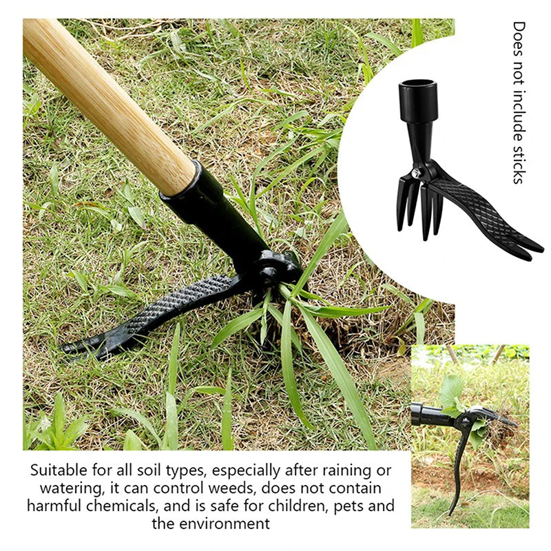 Stand Up Weed Puller Claw Aluminum Alloy Manual Weeding Head Replacement Garden Digging Grass Shovel Tool Root Remover No Pole