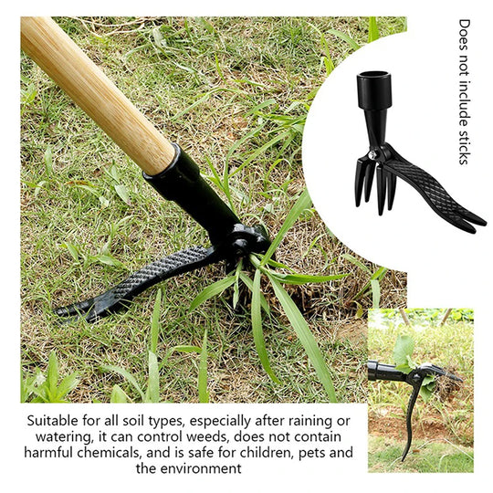 Stand Up Weed Puller Claw Aluminum Alloy Manual Weeding Head Replacement Garden Digging Grass Shovel Tool Root Remover No Pole