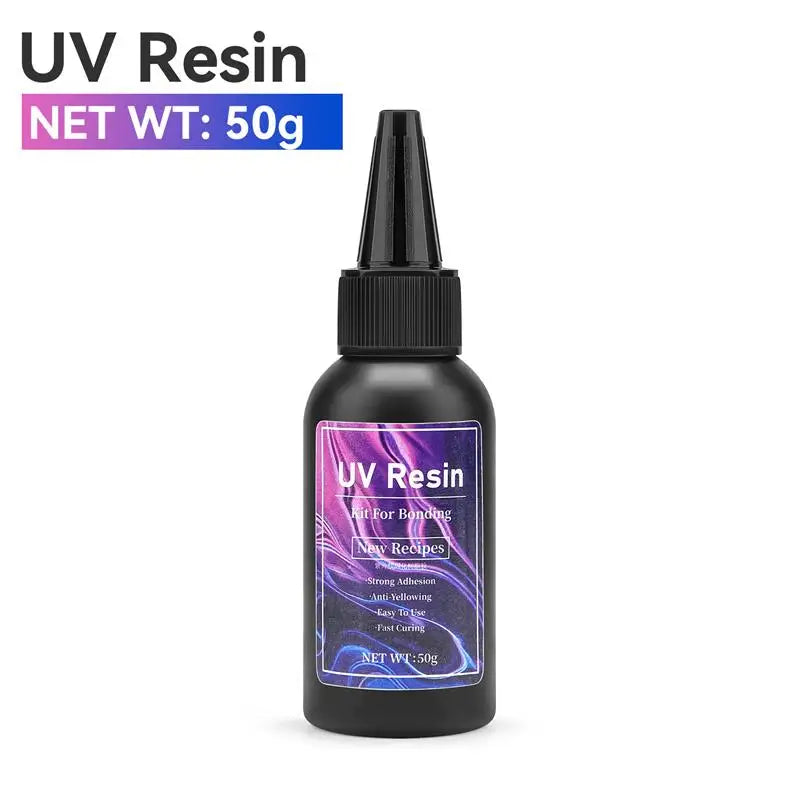 20g/30g/50g UV Epoxy Resin Glue DIY Jewelry Making High Transparency Fast Drying High Hardness Glue UV Lamp DIY Craft Decor