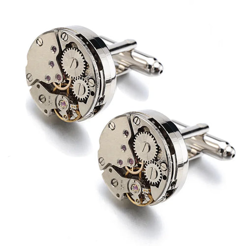 Brand Designer Watch Movement Cufflinks For Mens Business Wedding
