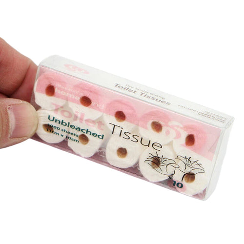 1 Set 1/12 Dollhouse Mini Paper Towel Roll Model Toilet Tissue