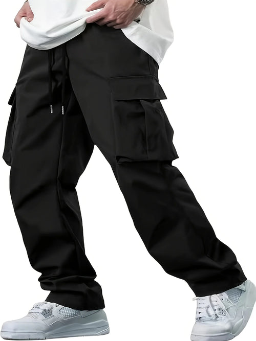 2025new men's workwear pants, European and American men's loose