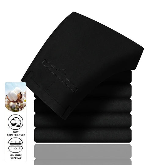 Top Grade 98% Cotton New Brand Casual Fashion Streetwear Slim Fit Long Pants Straight Pencil Trousers Men's Clothing