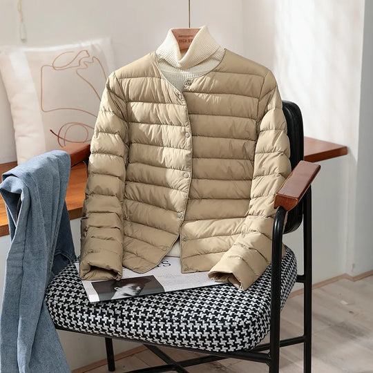 2024 New Arrivals Autumn Winter Warm Women White Duck Down Slim