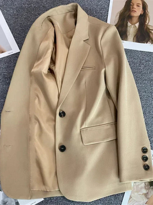 Women's Jacket New in Korean Fashion Small Suit Top Brown Suit Coat