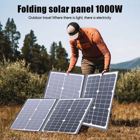 1000W  Solar Panel Kit Complete Camping Foldable Solar Power Station