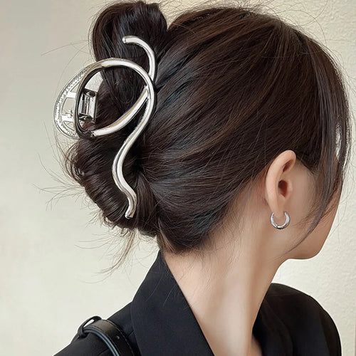 Metal Geometric Hair Claw Crab Hairpins Fashion Cross Hair Clips