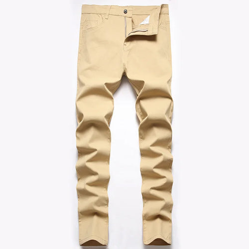 Being Vigor Inch Size Solid Cotton Business Casual Mens Pants Slim Fit