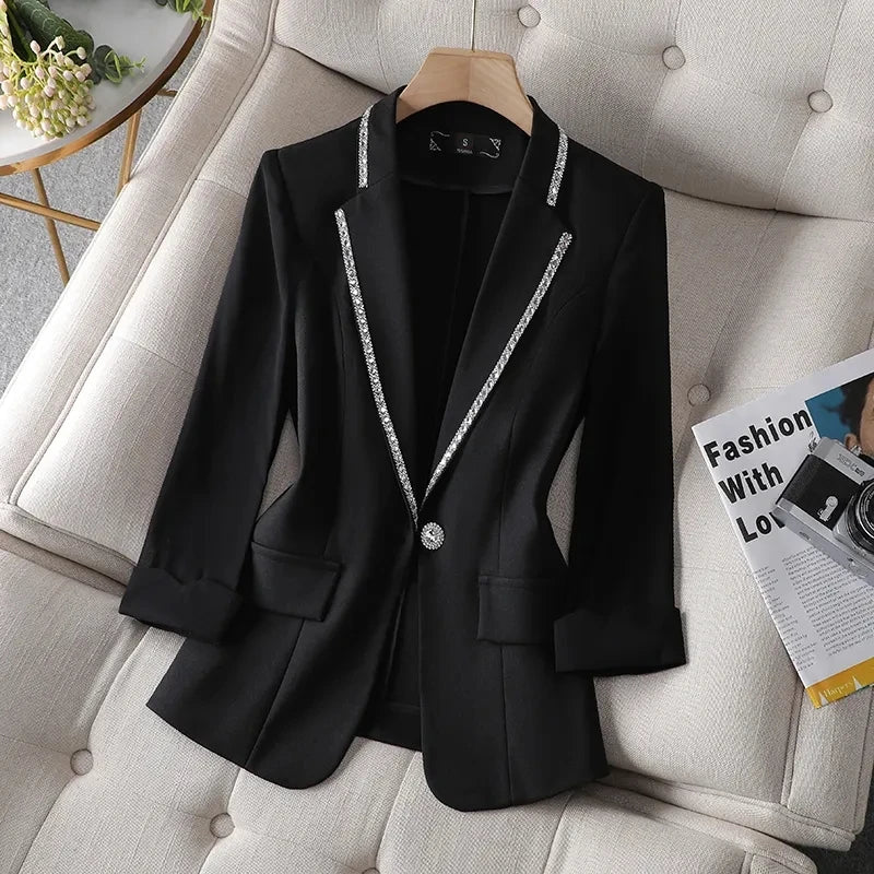 2022 Autumn  Women's Blazer Paillettes Femme Summer Sunscreen Jacket