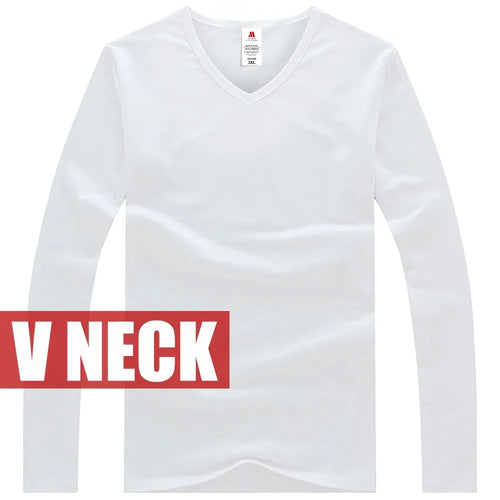 2024 Spring High-elastic Cotton T-shirts Male V Neck Tight T Shirt Hot