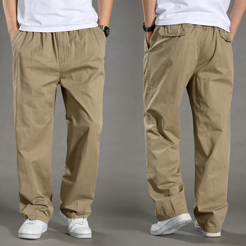 Alobee Men's Cargo Pants Summer Spring Cotton Work Wear New In Large