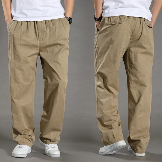 Alobee Men's Cargo Pants Summer Spring Cotton Work Wear New In Large