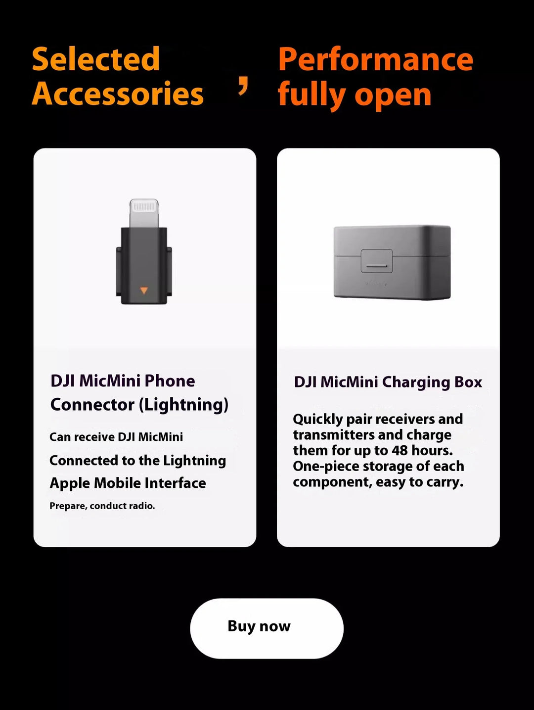 DJI Mic Mini 2TX 1RX add Charging Case Two-Level Active Noise Cancelling 48-Hour Operation High-Quality Audio Stable Transmissio
