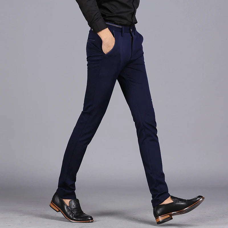 2024 Spring Non-Iron Dress Men Classic Pants Fashion Business Chino