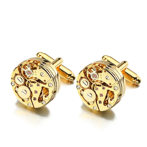 Brand Designer Watch Movement Cufflinks For Mens Business Wedding