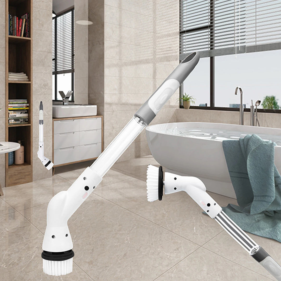 Electric Rotary Scrubber, Cordless Shower Cleaning Brush, Adjustable