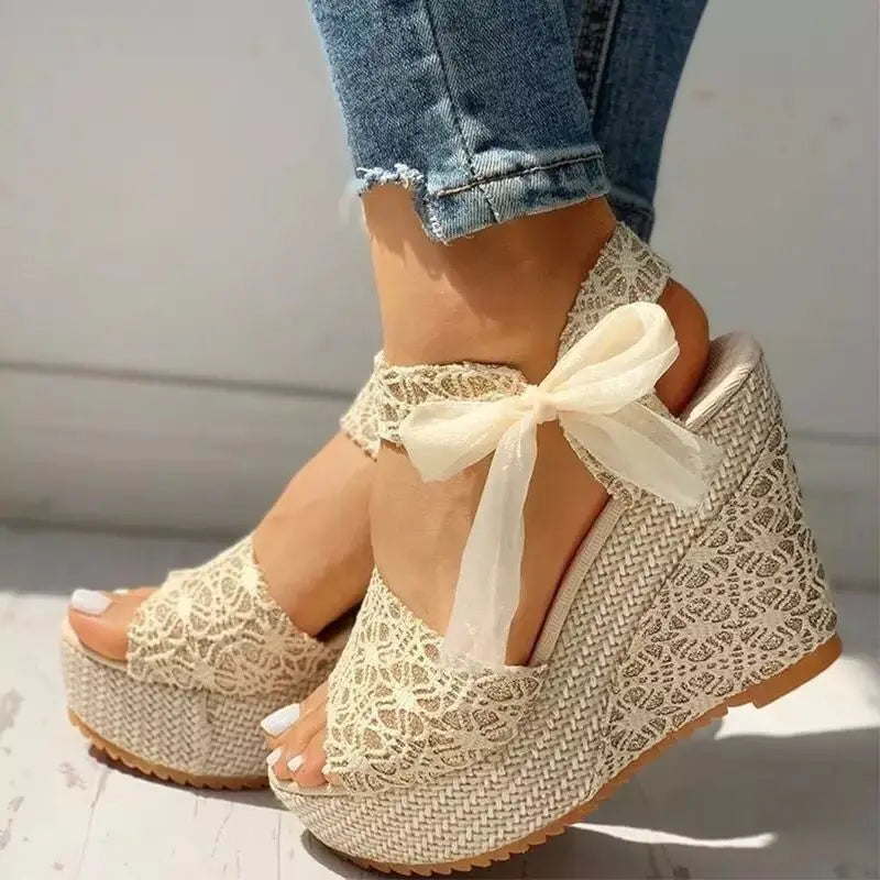 Shoes for Women Leisure Women Wedge Heel Shoes 2024 Summer Sandals Party Platform Open Toe Sandalias De Mujer 35-40