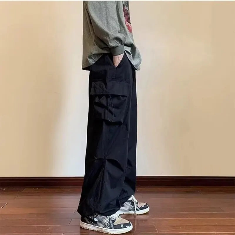 2024 New Men's Overalls Multi-Pocket American Hiphop Pants Men's Ins