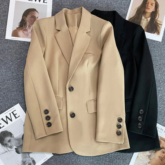 2024 Women Jacket New in Korean Fashion Small Suit Top Brown Suit Coat