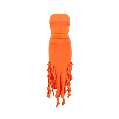 BWQ Long Dresses For Women Slit Sexy Bodycon Sleeveless Jellyfish