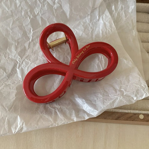 French Red Collection! Large Grip Letters Gold Label Back Head Updo