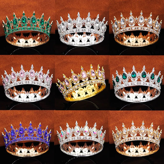 Queen King Tiaras and Crowns for Birthday Party Cake Crown Topper Bridal Wedding Crown Girls Tiara Hair jewelry Accessories