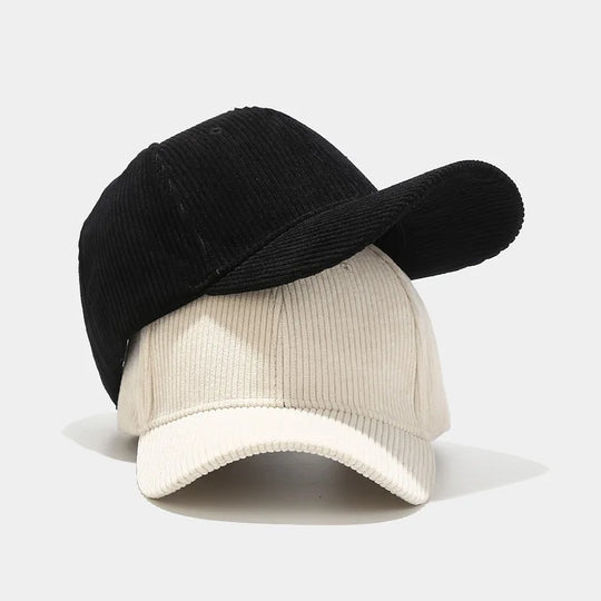 Spring Autumn Corduroy Baseball Cap for Women Men Unisex Vintage Solid